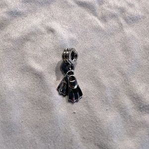 Scuba / snorkel fins charm, fits Pandora